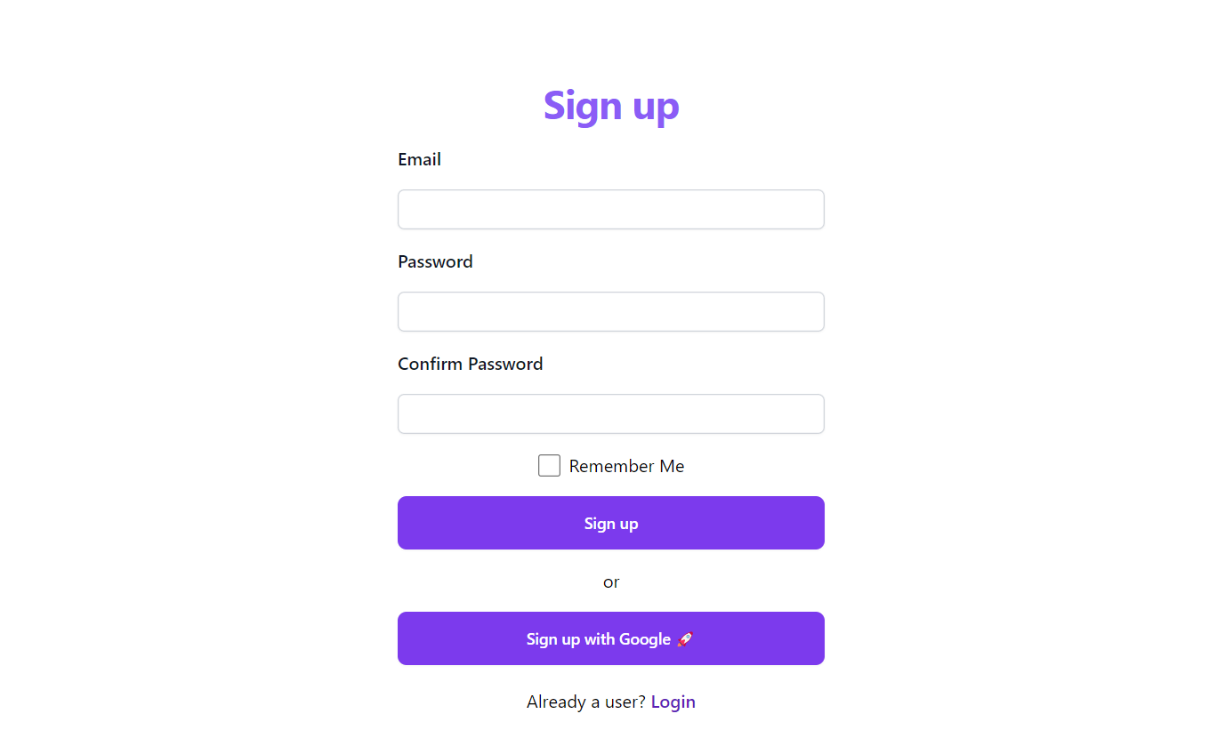 OAuth react form